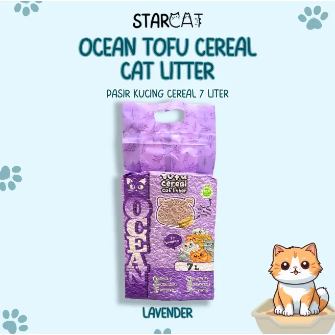 SC Ocean Tofu Cereal Cat Litter 7L Pasir Kucing Wangi 7 Liter 1