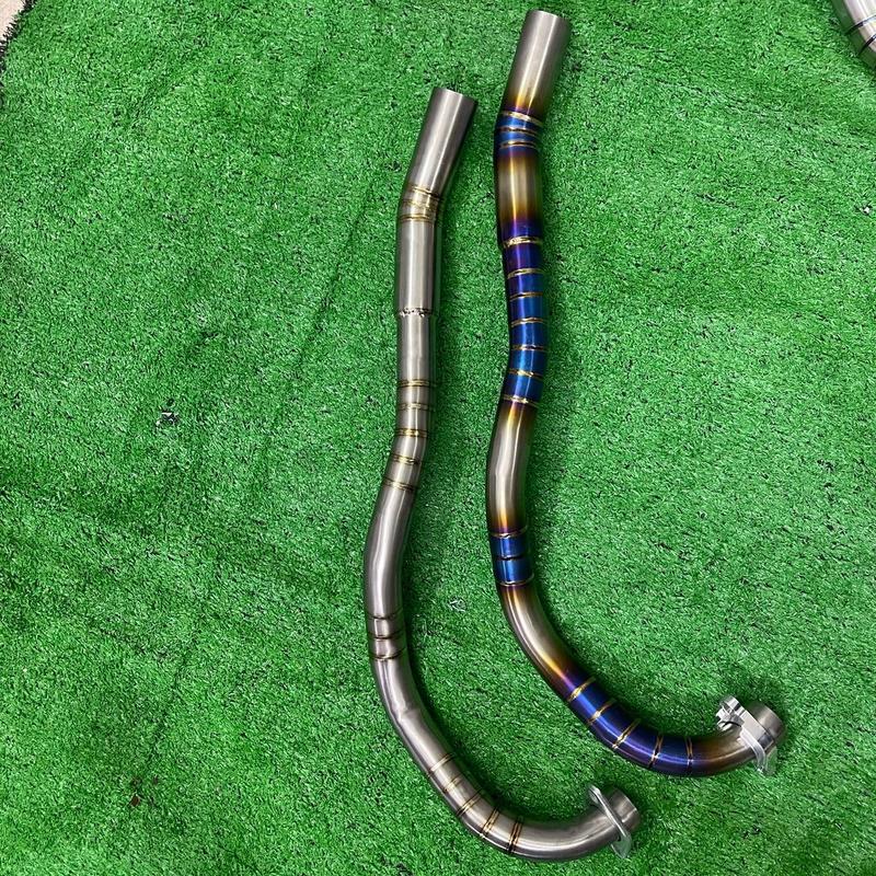  Cổ titan dài lắp pô zin dành cho dòng xe Ex 150 Raider Fi   kèm khâu nối với tai nhôm CNC   