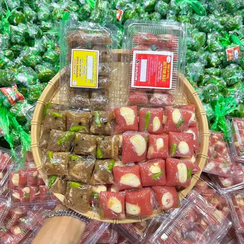[NEM QUẾ 170G] - Combo 5 hộp nem chua Quế đỏ và nem bì thịt trộn nâu - Đặc Sản Lai Vung - Nem Lai Vung Huỳnh Hậu - Sản phẩm OCOP 3 Sao - 1 hộp 10 cái