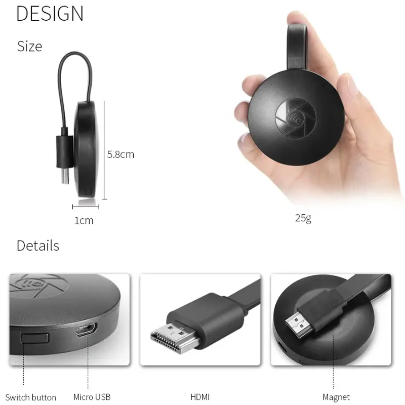 Thiết Bị Màn Hình Chung Không Dây, G2, Điện Thoại Di Động, HDMI HD, Máy Chiếu, Mirascreen HDMI 3