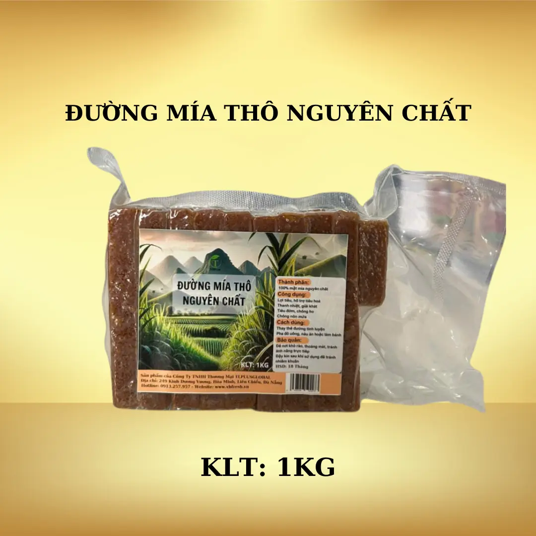 ĐƯỜNG MÍA THÔ NGUYÊN CHẤT 1KG