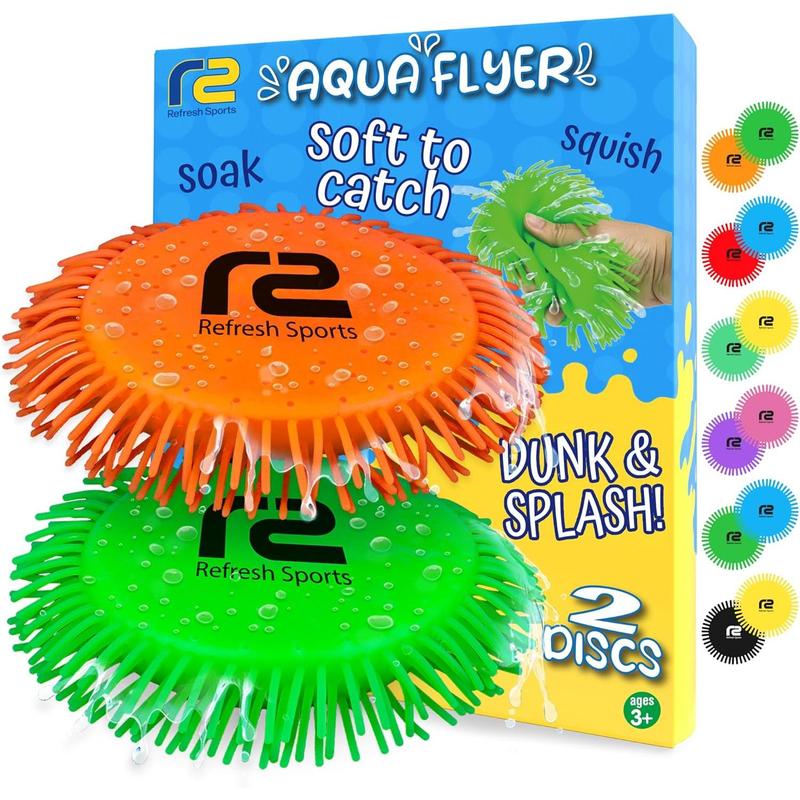 Water Flying Discs for Kids: Soft Sports Disc 2 Pack - Soaks The Target ...