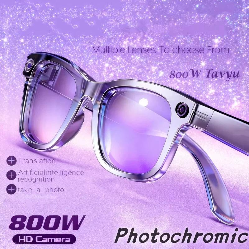 8K AI Smart Glasses With 100MP Camera Chat GPT Touch Sport Sunglasses Bluetooth Call Music Player Only take photos NEW