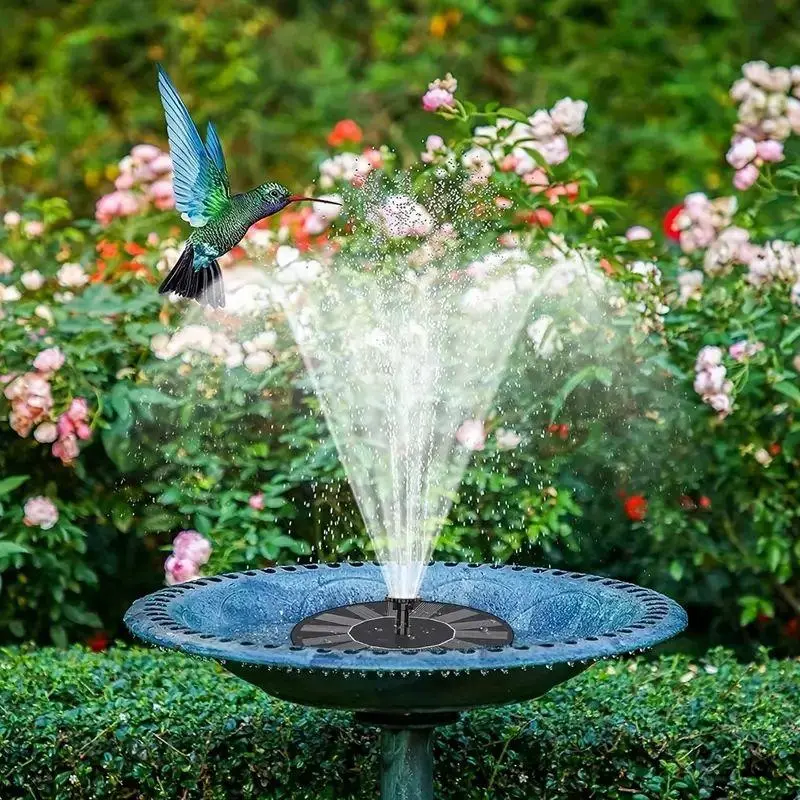 Solar Powered Fountain Pump, 6-Nozzle Solar Fountain Pump, Bird Bath Pond Garden Swimming Pool & Aquarium Water Feature