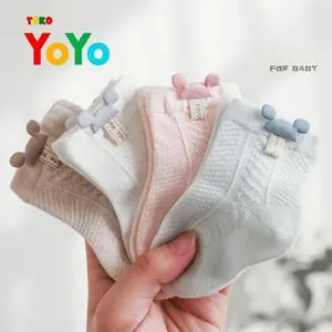 Kaos Kaki Bayi Pendek Newborn Anak Perempuan Laki Lucu katun Laki-Laki Merah Putih Hewan