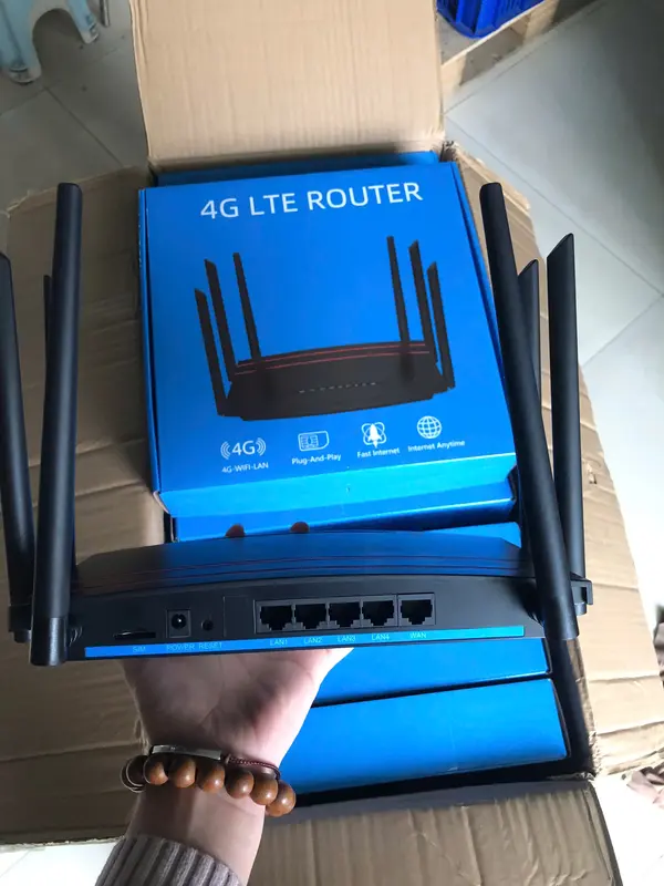 phát wifi từ sim 4G, bộ Bộ phát wifi 4G LTE B688 có 1 cổng WAN 4 cổng LAN, 6 ăngten Siêu Khỏe, hàng cao cấp 5