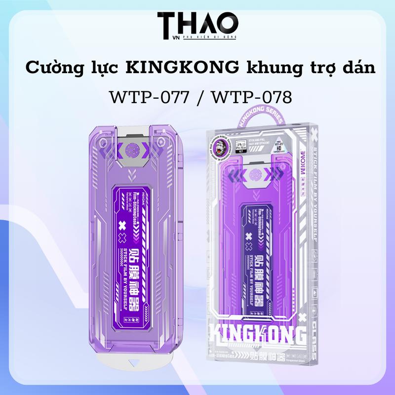 Kính cường lực WEKOME KINGKONG MECHA khung tự dán trong suốt WTP-077 - chống nhìn trộm WTP-078 dành cho iPhone, bảo vệ màn hình điện thoại khỏi va đập và trầy xước