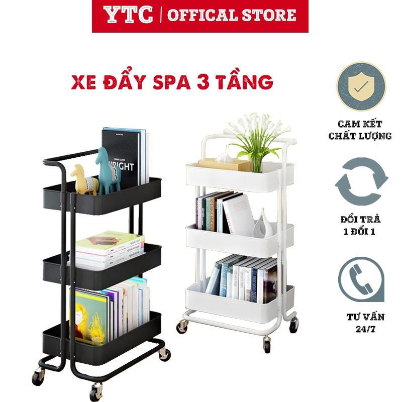  Xe Đẩy Spa YTC Kệ Bỉm Sữa 3 Tầng Có Bánh Xe Di Chuyển Tiện Lợi Kitchen 