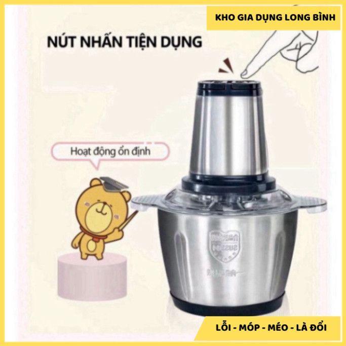 [ LOẠI 1 ] Máy xay đa năng 2L cối inox 304 4 lưỡi đa năng công suất 2500w, máy xay bear mini cầm tay siêu khỏe dễ dàng sử dụng NEW 4
