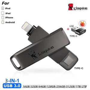 2TB iXpand Flash Drive Luxury OTG USB Type C Ligh/tning Flash Disk 512GB 128GB 256GB Metal Memory Stick 1TB USB Pendrive