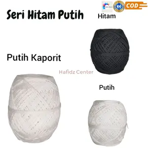 Benang rajut Polyester D27 kilap | Seri Hitam Putih