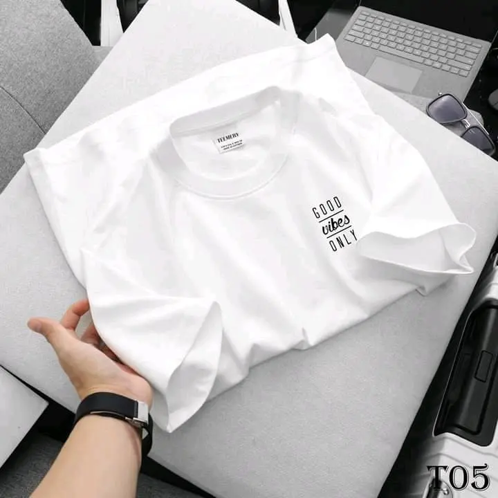 [Size to 35-130kg] Áo thun unisex vải cotton co giản bốn chiêu, hình in bền, giặc không ra màu, mặc cực bền Menswear Nam Cổ Tròn - Aciofficial Shop