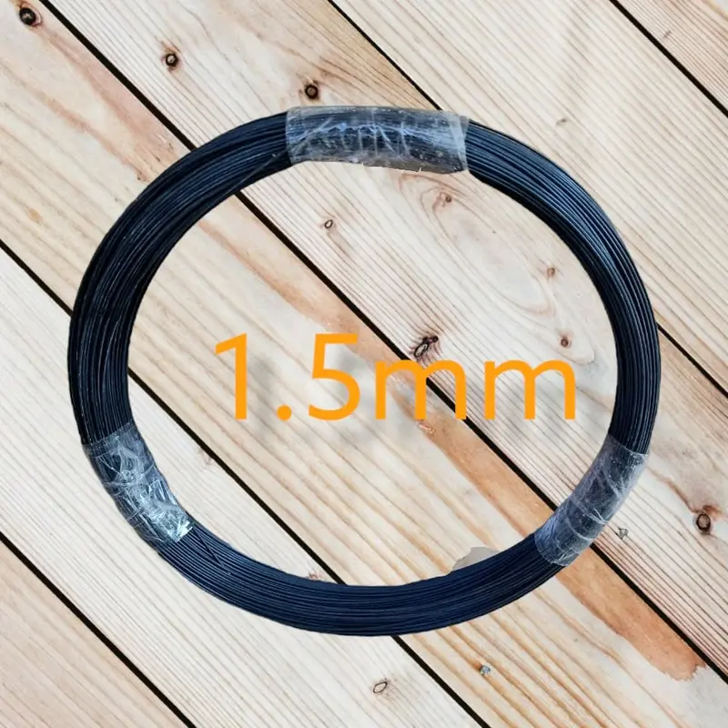 Jeruji fiber hitam 50 meter ukuran 1mm 1.3mm 1,5mm 1,8mm 3