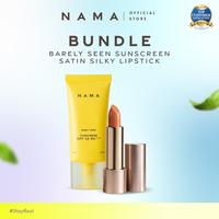 Gambar [BUNDLE 2PCS] NAMA Beauty Barely Seen Sunscreen SPF 50+++ & Satin Silky Lipstick - 27 Berry Nice, Barely Seen Sunscreen dari Nama Beauty Kota Administrasi Jakarta Utara 2 Tokopedia
