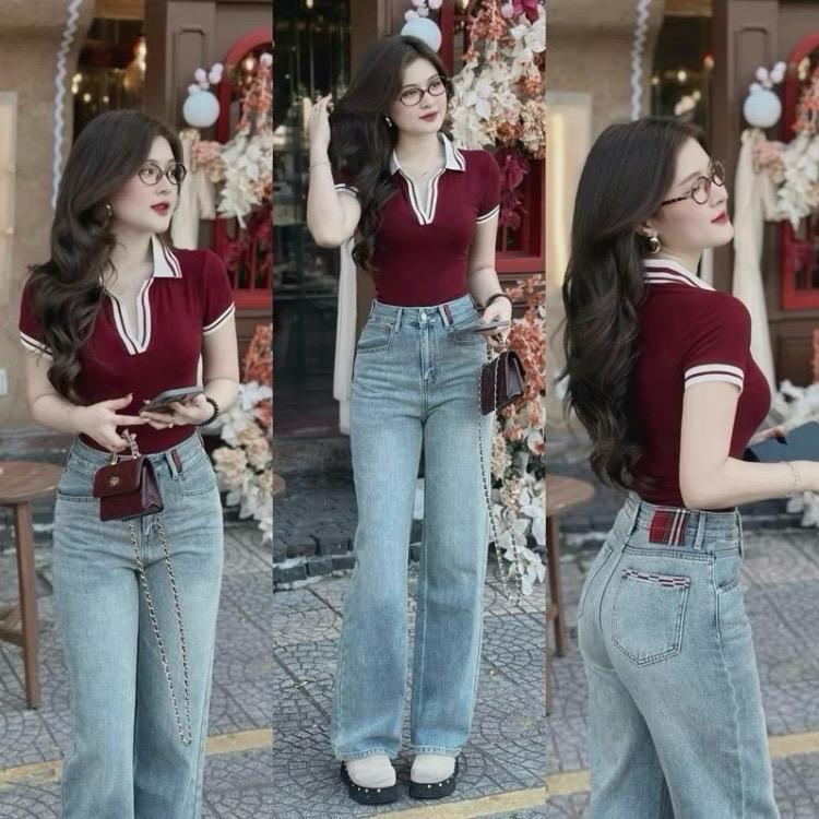 Áo polo cổ phối viền bigsize 45-85kg (574) chất thun tăm lạnh tay ngắn phối viền mát mẻ trẻ trung