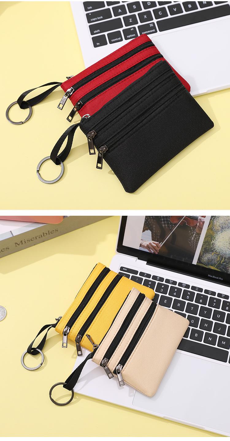 Product Introduction of Women's Coin Purse 2024 New Color-Block Zipper Wallet Short Fabric Multi-Layer Zipper Bag Coin Card Storage Bag st  argo  bag ordering  mini  kelly  bag  straight  china mini  kelly  china  bag bag  bestie1 tas  branded  dari  china mini mewah tapi 10
