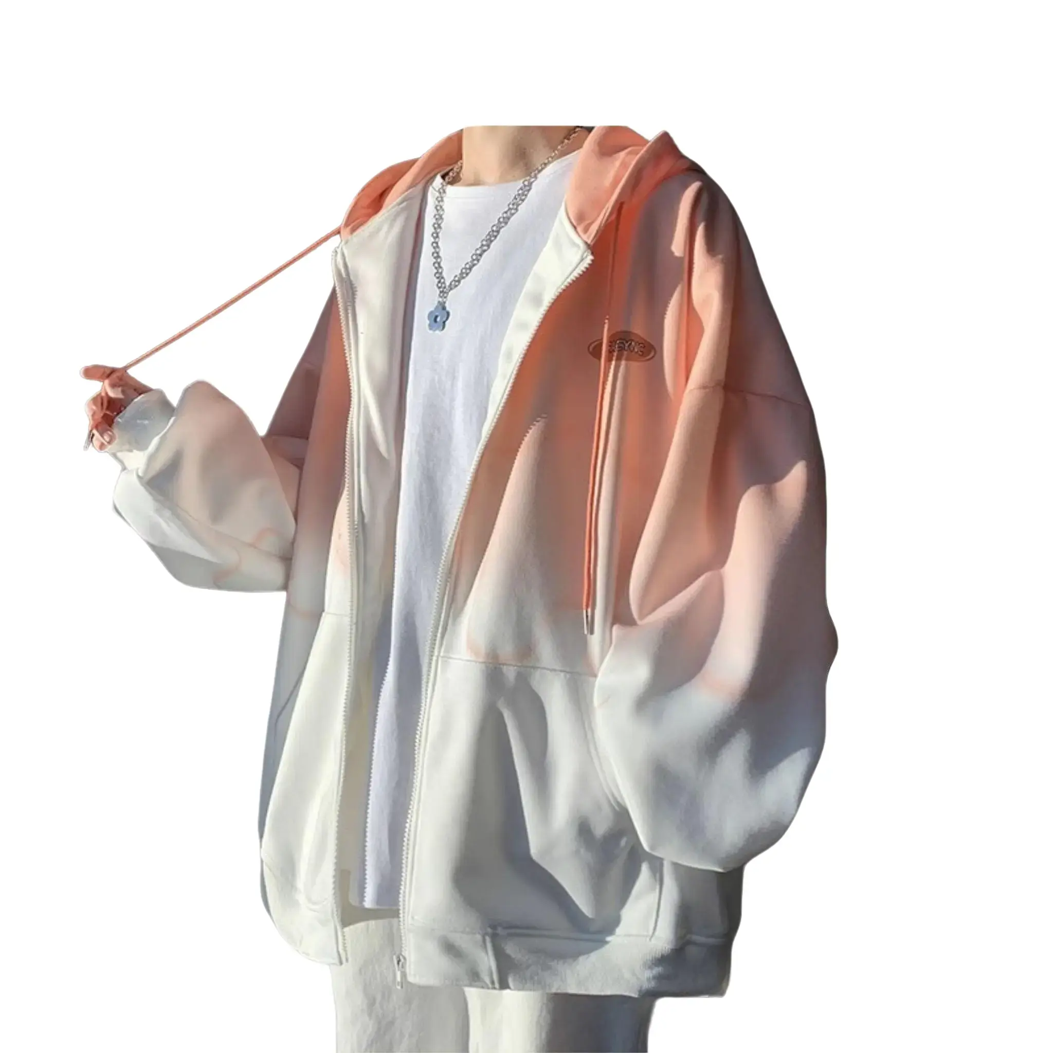 Áo Khoác Hoodie Zip UNISEX Màu Gradient Tay Dài Nam Nữ Top boyphố - Áo 2 lớp hoodie  zip
