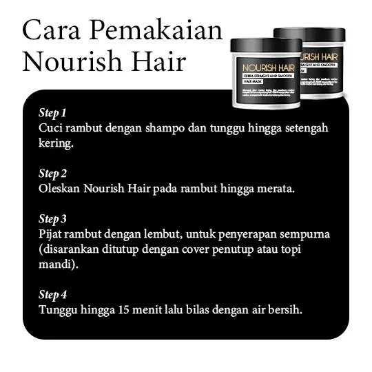 Nouris Hair pelurus Rambut Tanpa Catok BPOM 400 Grm 6
