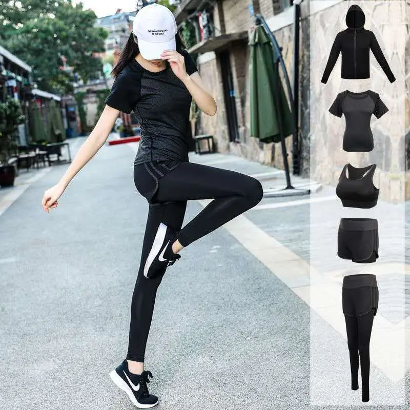 Bộ Quần Áo Tập Yoga 2024 Quần Áo Tập Thể Dục Cho Nữ Bộ Đồ Chạy Bộ Dáng Ôm Bộ Đồ Thể Thao Quần Áo Tập Yoga Nhanh Khô Ngoài Trời