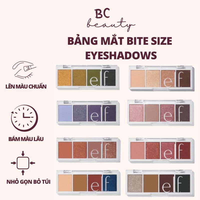 Bảng Mắt 4 Ô e.l.f Bitesize Eyeshadow Palette | Chất Phấn Cực Đỉnh Lên Màu Cực Chuẩn Dễ Phối Màu,Bỏ Túi Tiện Lợi Trang Điểm Mỹ Phẩm Cosmetic Nữ