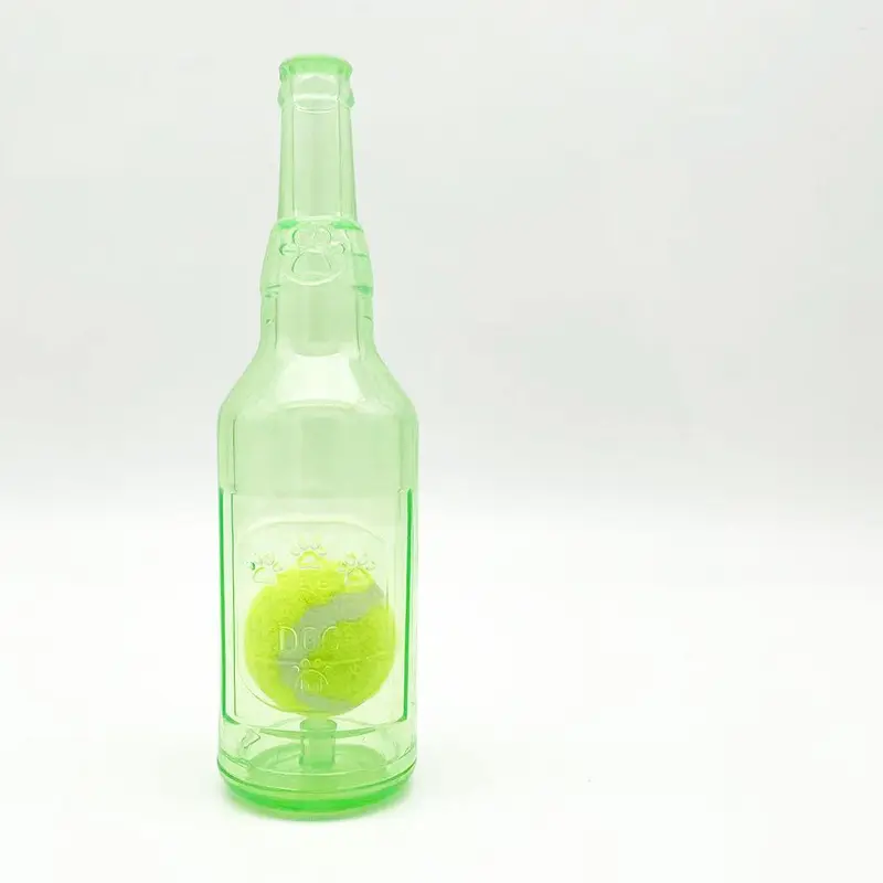 Interactive Dog Toy with Water Bottle, 1 Count Chew Toy for Aggressive Chewers, Squeaky Tennis Ball, Suitable for Small and Medium-sized Dogs 2