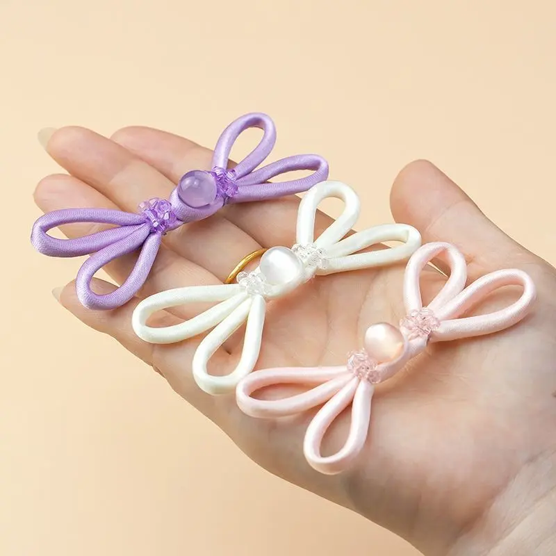 Nút Ếch Sườn Xám, Phong Cách Guanyue, Màu Đỏ, Nút Bướm Ngọc Bích Và Pha Lê, Vỏ Vải Trang Phục Đường Chuẩn, Trang Phục Han, Phong Cách Cổ Điển, Phụ Kiện Nút Dệt Tay 1