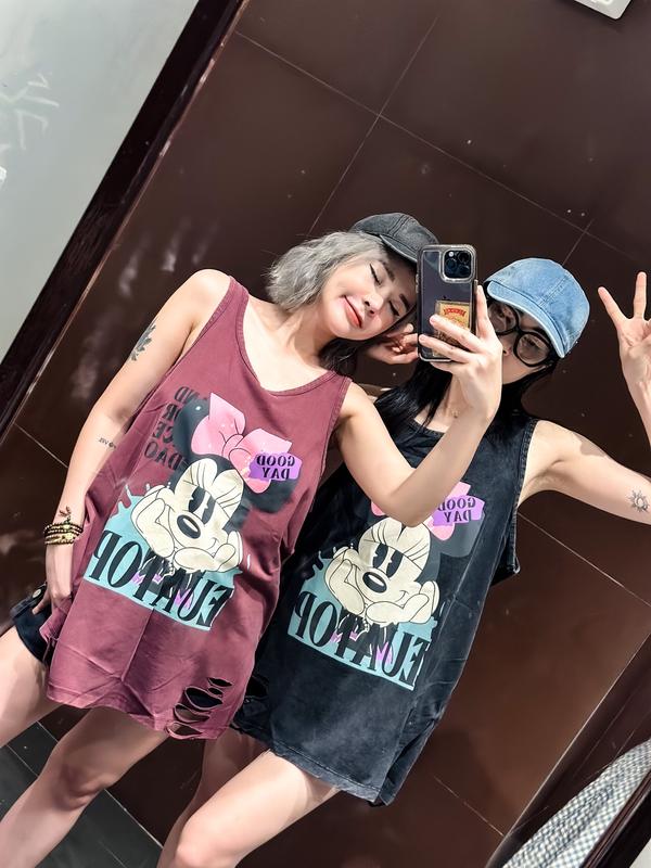 Áo ba lỗ mickey nơ hằng tống qc