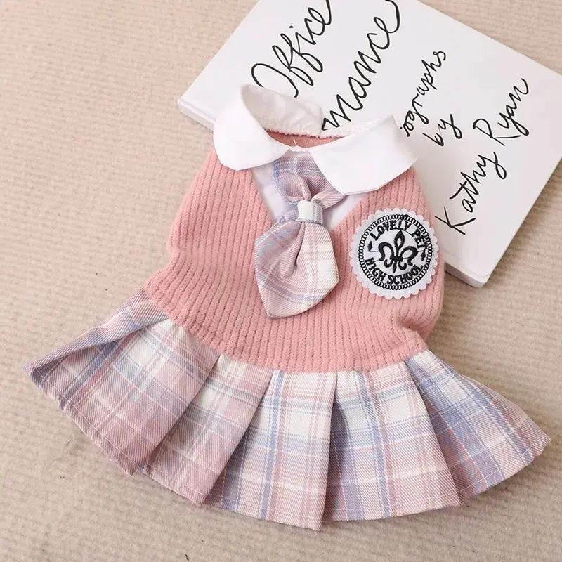 baju anjing dan kucing dress sekolah untuk anabul premium 2