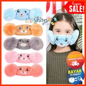 [COD/READY] Earmuff Masker Penutup Telinga Mulut Winter