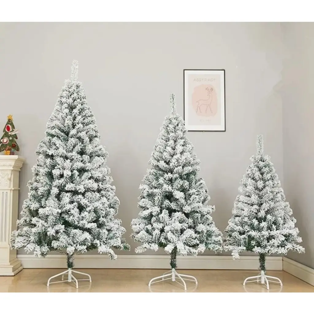 【BrightFurn】 3ft-4ft-5ft White Snow Christmas Tree For Christmas Seasons Decorations #YSZ,YSK,YGB,YGN