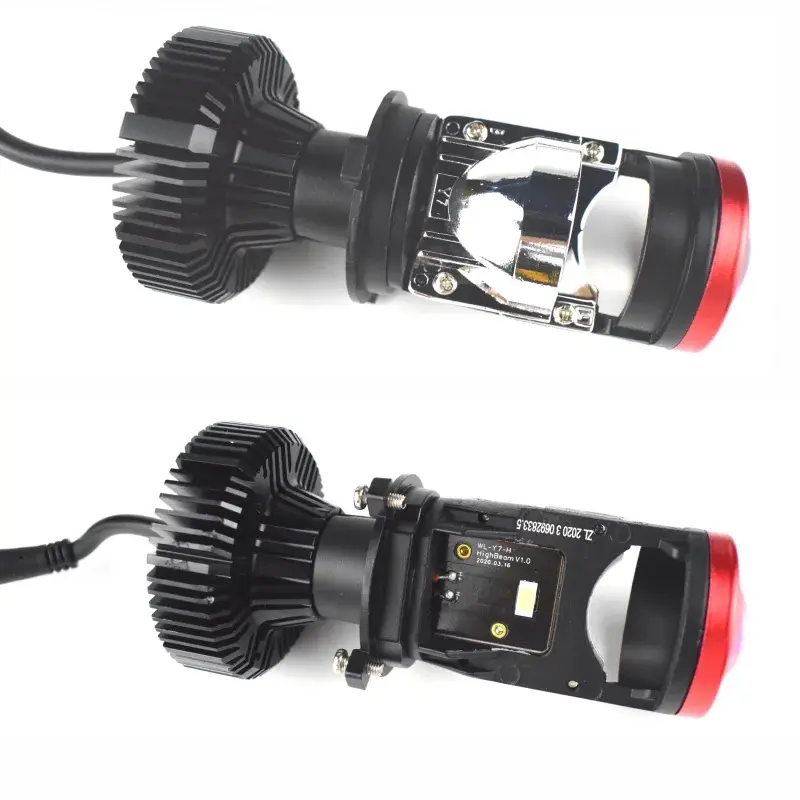 Sepasang 2PCSKemasan Baru Y7D Lampu Led Mobil Y6D Y8D Mini Projie H4 120 Watt 30000LM Super Bright H4 Mini Projector Lens Lensa Motor Mobil Headlight Headlamp-Sepasang Lampu Car 3