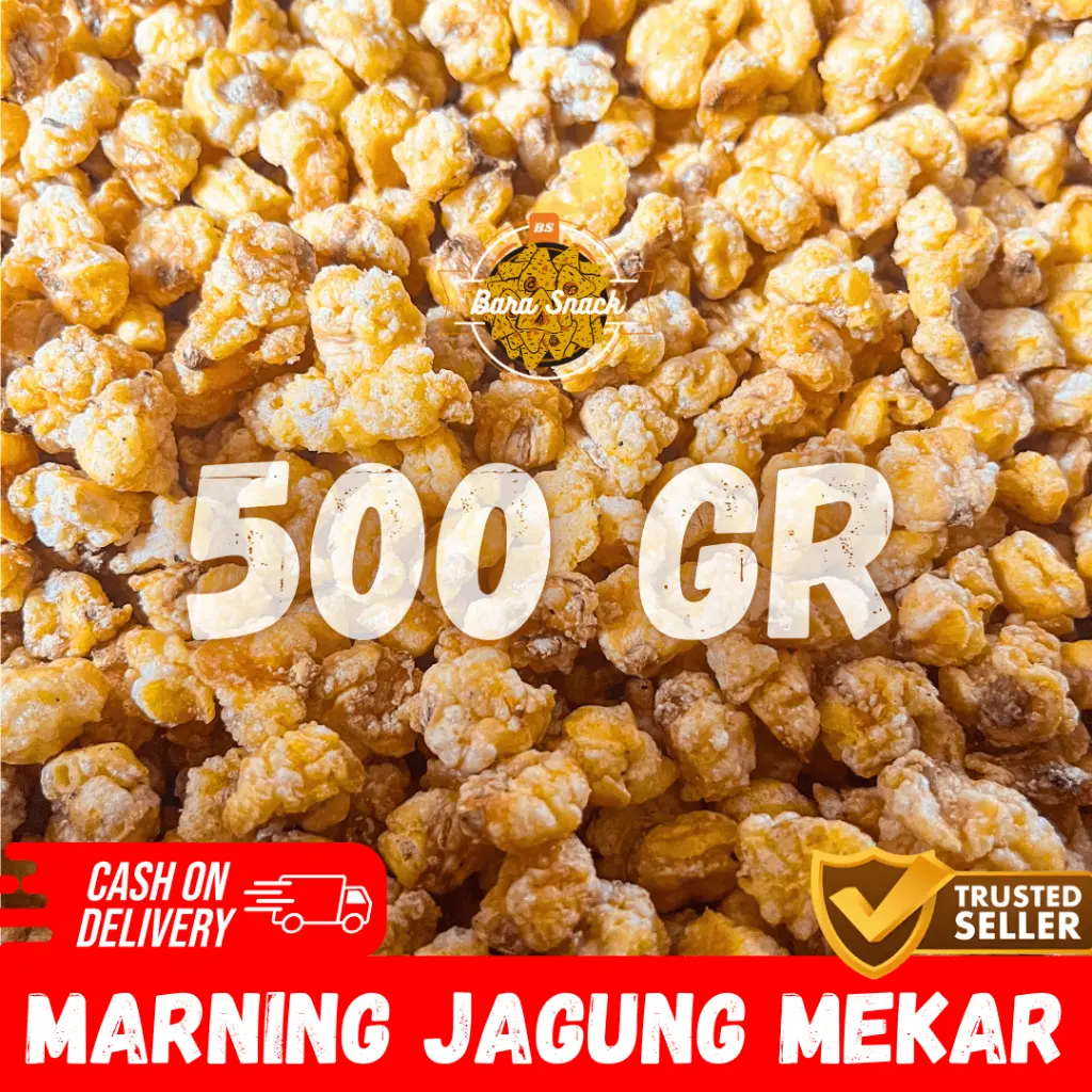 [ 500gr ] Marning Jagung Mekar Gurih Asin / Camilan Snack Kiloan Murah -B