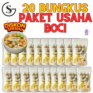 20 BUNGKUS BASO ACI PAKET HEMAT USAHA HOTPOT INSTAN Food Kaldu Pedas Makanan Kuah Seblak Bakso aci kuah Jajanan grosir gratis ongkir Rp.0 - GST