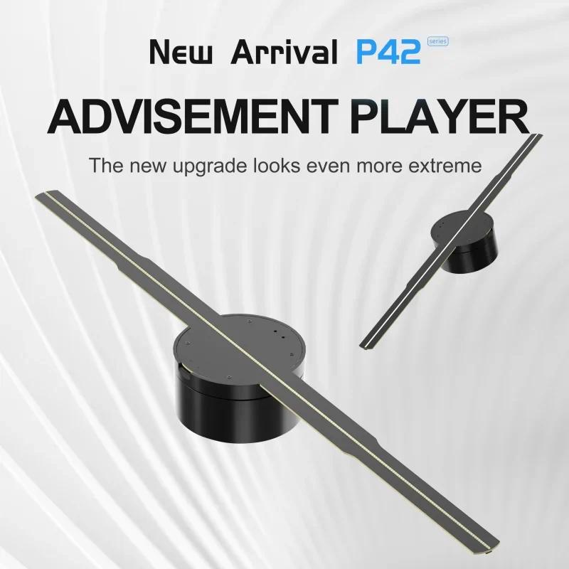 3D Advertising Projector Wifi Led Sign Holographic Lamp Player Remote Advertise Display 3D Fan Hologram Projector Logo Light - Image 4