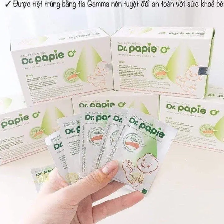 Gạc Rơ Lưỡi DR PAPIE [ Hộp 30 Gói ]