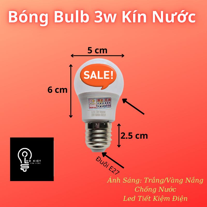 Bóng Đèn Đổi Màu Tự Động 1w/3w Trang Trí Ngoài Trời. bóng  đèn 3