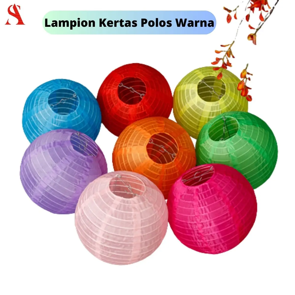 Lampion Kertas Warna Warni Lampion Kertas Polos Lampion Gantung Dekorasi Acara Pesta Festival