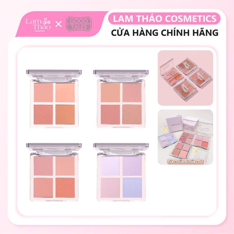 Bảng Phấn Má Hồng 4 Ô Gogo Tales Soft Mist Naked Feeling Blush Trang Điểm