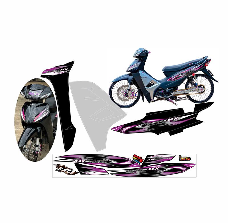  mẫu TEM WAVE MX - dán xe wave 50 - 100 - 110 - chất liệu decal 3 lớp chống phai màu 