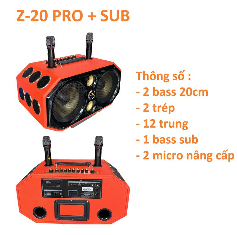 Loa karaoke TNPRO Z20PRO + SUB - Super bass + 17 đường tiếng
