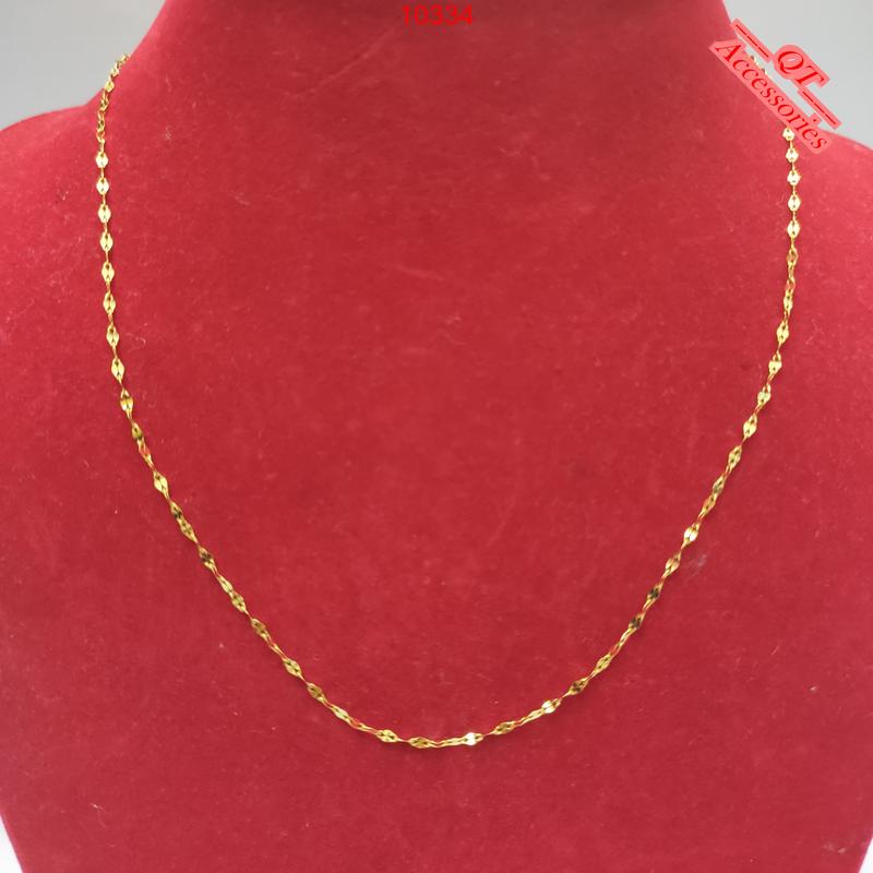 10334 - Dây chuyền titan mạ vàng 99k chuỗi mắt xích nhỏ siêu bền màu