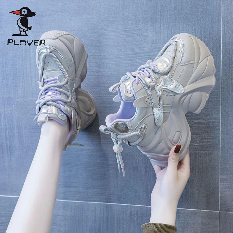 Giày Thường Ngày Cho Nữ, Dad Shoes, Hàng Mới Về 2024, Siêu Phổ Biến, Giày Đế Bằng Crochever, Màu Trắng 3