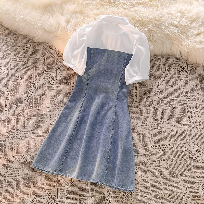 Váy Denim, Trang Phục Nữ Thời Trang, Ngoại Cỡ, Cô Gái Đầy Đặn, Bó Sát Eo, Thích Hợp Cho Học Sinh, Váy Mùa Hè Thêu, Cao Cấp, Váy Chữ A Tuyệt Đẹp 2