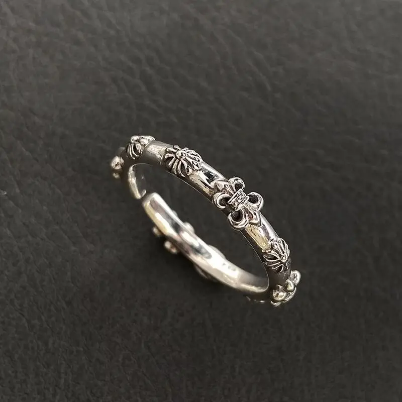 Niche design Keke Iris open ring women's light luxury niche design exquisite high-end cold wind retro ring fashion ring, JZ111512SG
