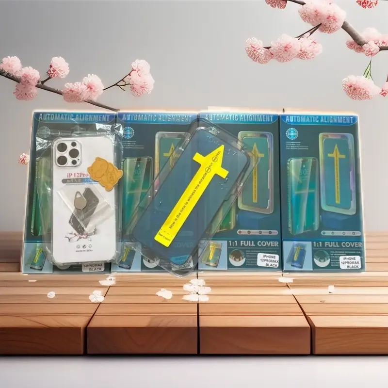 Kính trong suốt (combo 4 kính trong suốt có khuân viền trợ dán) dành cho điện thoại từ 6/7/8plus-15promax ( tặng kèm 1 ốp + 1 linh phù mèo thần tài + 1 chọc sim) Phụ Kiện Kem 3