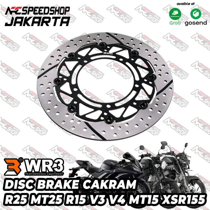 Disc Brake Cakram Piringan Depan WR3 298 / 300mm Xmax 250 / R25 / MT25 - black black