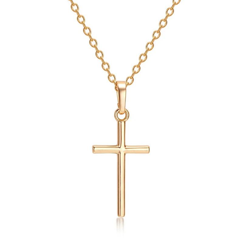 Product Introduction of Salib, Kristian Yesus, Warna Perak, Rantai Panjang, Loket Mudah, Untuk Wanita dan , Hadiah Barang Kemas     lelaki Besi   steel  men kalung titanium pria pendant cross necklace Jewelry women y2k locket 9