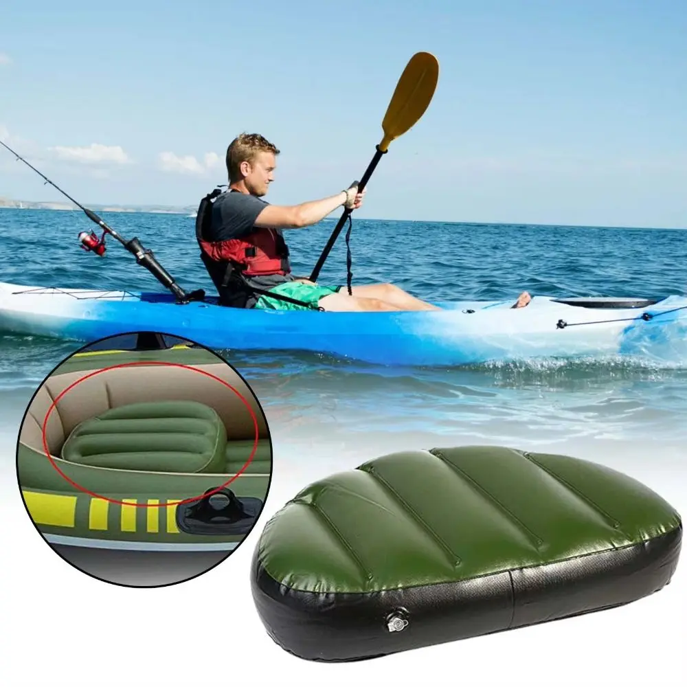 Ghế bơm hơi không thấm nước, Thiết kế thực tế, Được làm bằng vật liệu PVC, Thích hợp cho các môn thể thao dưới nước, Đệm khí, Nhẹ, Màu xanh lá cây, Thích hợp cho câu cá, Đệm thuyền, Thích hợp cho các thuyền trôi dạt