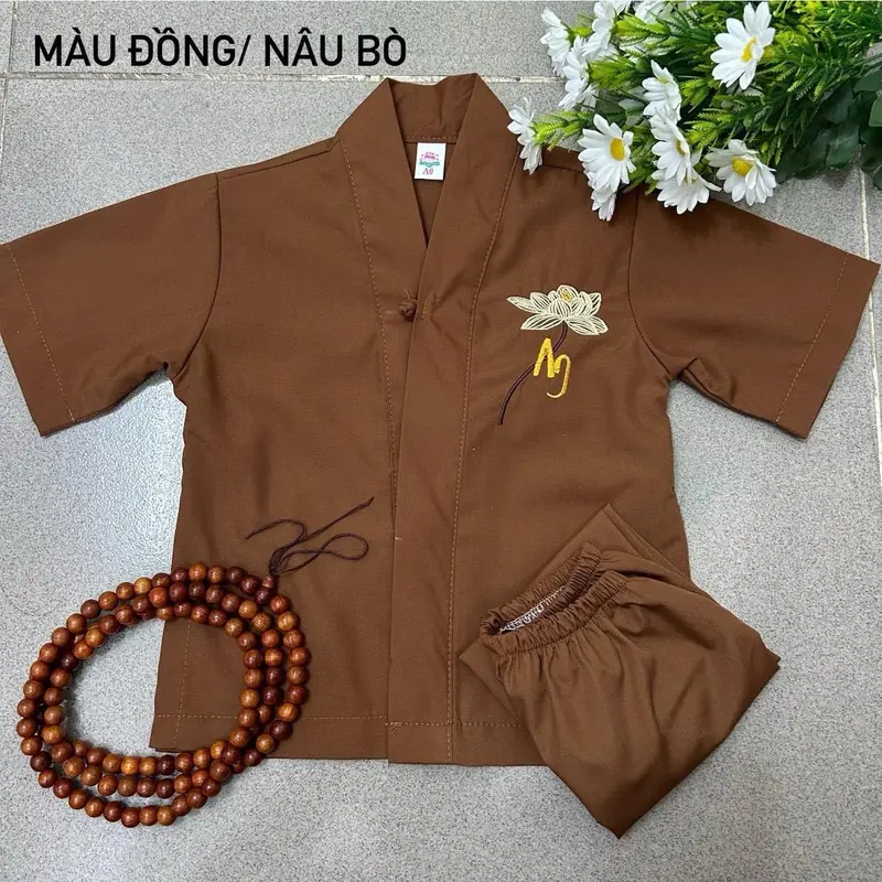 Đồ Lam Đi Chùa_ Bé Trai# _MẫuMới [Hoa Sen Thêu Ngẫn Nhiên Ạ] 2