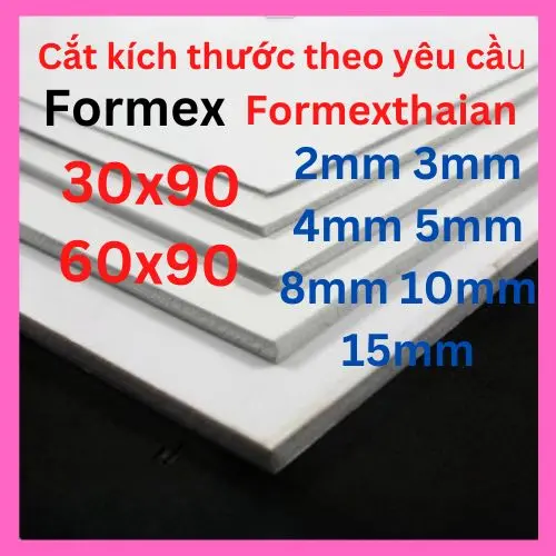 Bìa mô hình Formex 30X90, 60X90 ,  2li 3li 4li 5li  (Bìa làm handmade mô hình, quảng cáo, kệ, tủ 2li 3li 4li 5li  , Fomex 2ly 3ly 4ly 5ly , Fomic)